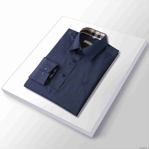 

luxurys designers dress shirt menswear fashion society black men solid color business casual mens long sleeve redw92b, White;black