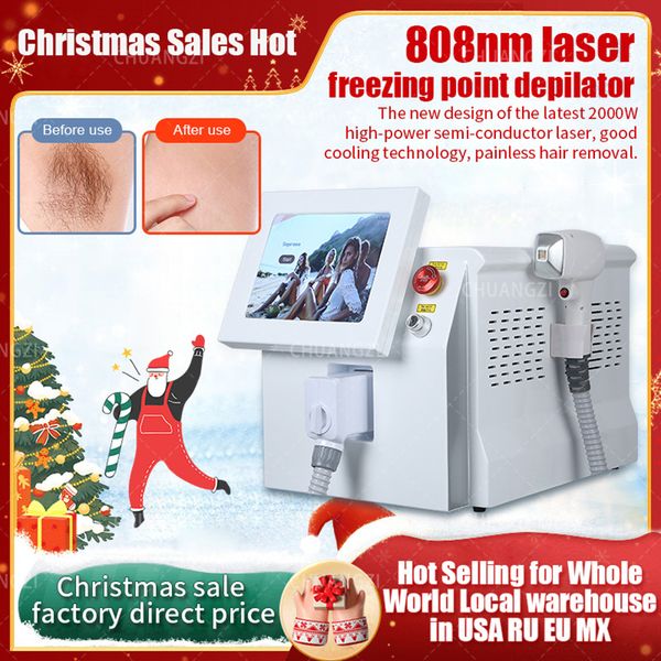 

beauty items christmas shopping spree 2000w usa bar diode laser 3 waves 755 808 1064nm depilation equipment ice hair removal equipment for s
