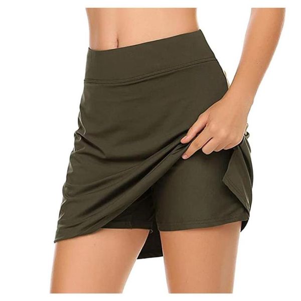 

women's active lightweight skirt running tennis golf workout sport fashion skorts with underwear for 2020 summer lad272s, Black;red