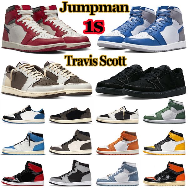 

jumpman 1 basketball shoes retro 1s womens mens trainers low travis black phantom reverse mocha starfish bred patent outdoor