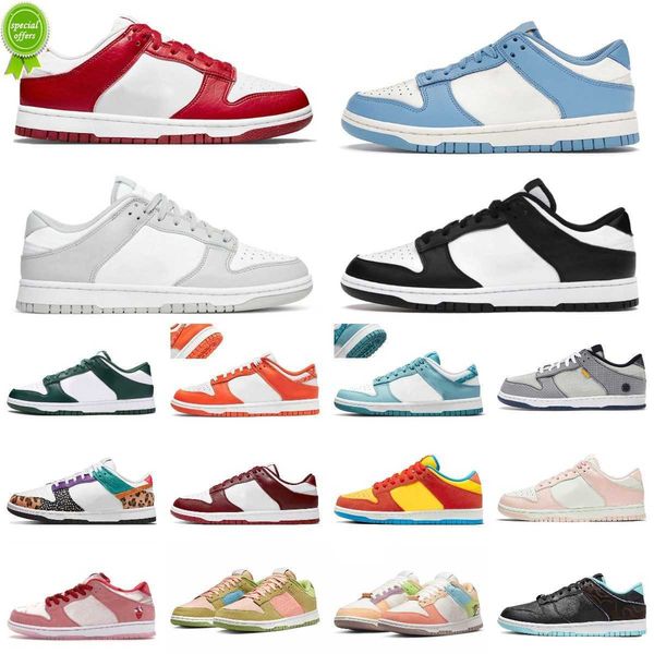 

2023 og new designer mens women og sb dunks low panda sneakers syracuse grey fog university red varsity green womens valentine's day