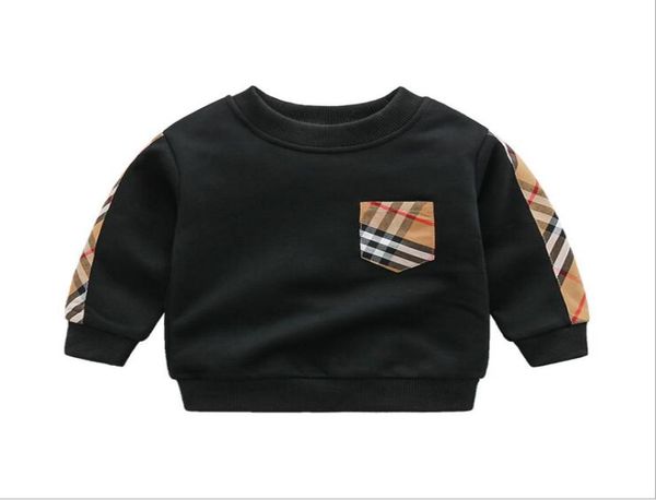 

cute baby boys girls plaid sweaters pullover spring autumn kids long sleeve sweatshirts children cotton sweater9889290, Blue