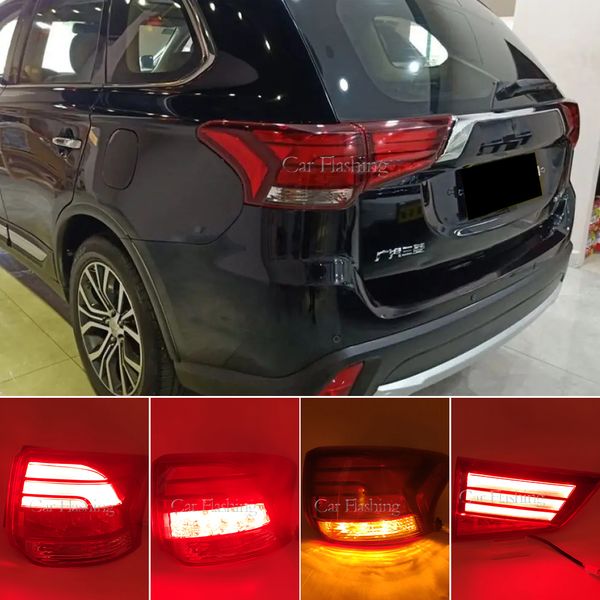 

car led rear tail light for mitsubishi outlander phev 2016 2017 2018 inside outside brake lamp parts bumper warning light