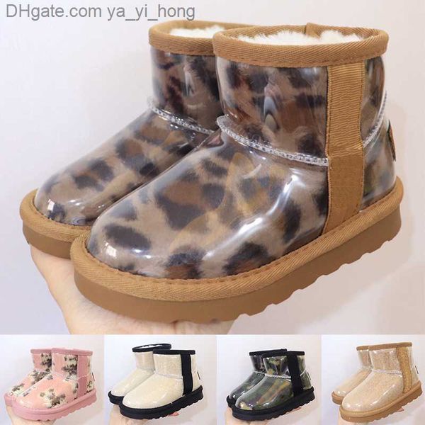 

little boys kids winter classic clear mini f21snow boots girl ankle short bow fur black chestnut pink bowtie children shoes size 9c - 3y yay, Black;grey