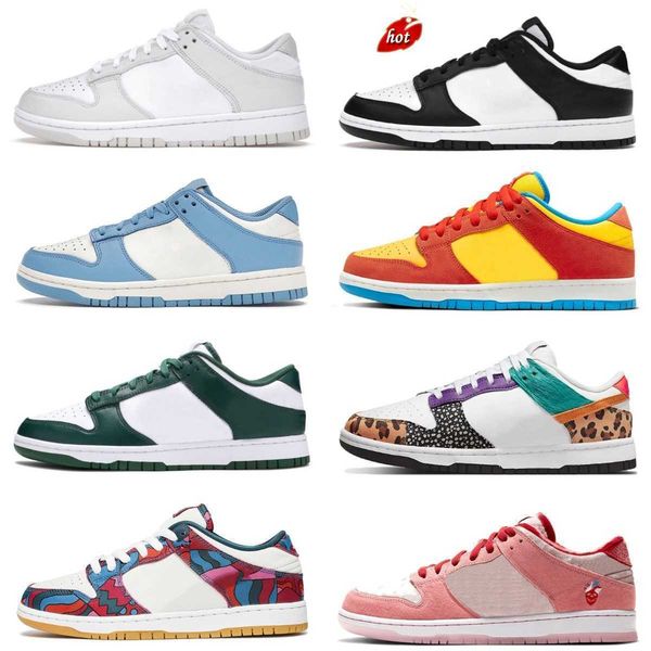 

og 2023 trainer sb lows og dunks safari mix paisley unc black white women men world champ sports bart simpson green chunky dunky