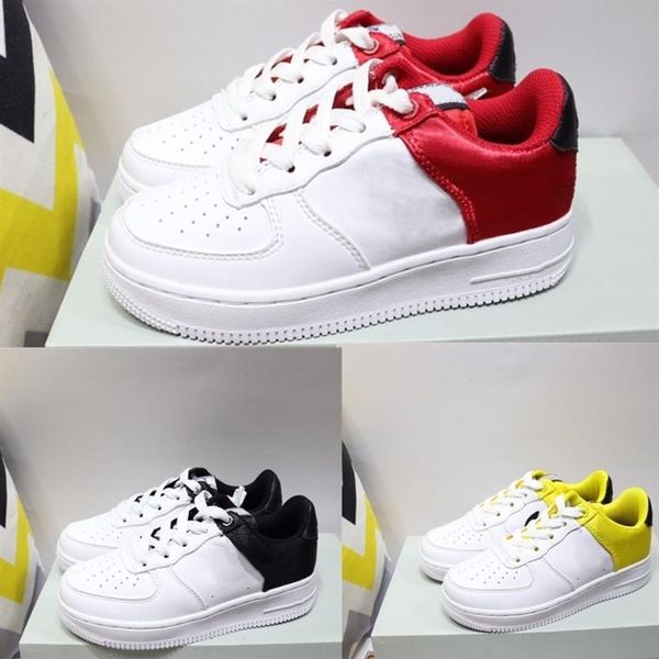 

lv8 1 infant gs forth one kids running shoes red satin amarillo gold white black children sneakers boy girls toddler trainers285m