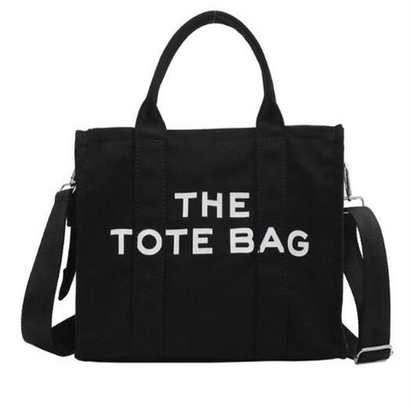 

marc canvas women large totes bag with logo shoulder bags cloth shopper letter printing crossbody shoppingbga handbag ins212n