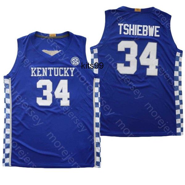 

ncaa college kentucky wildcats basketball jerseys oscar tshiebwe size s-3xl all stitched embroidery blue, Black;red