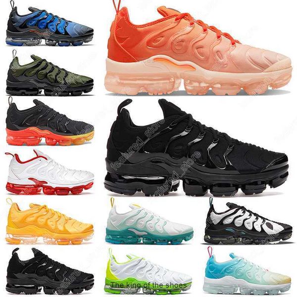 

36-45 plus tn running shoes tns men women triple black orange gradients volt yolk olive obsidian atlanta mens trainers outdoor sports