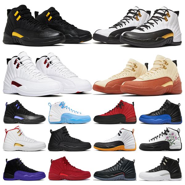 

mens basketball shoes 12s jumpman 12 black taxi twist royalty dark concord floral indigo reverse flu game triple black the master emoji snea