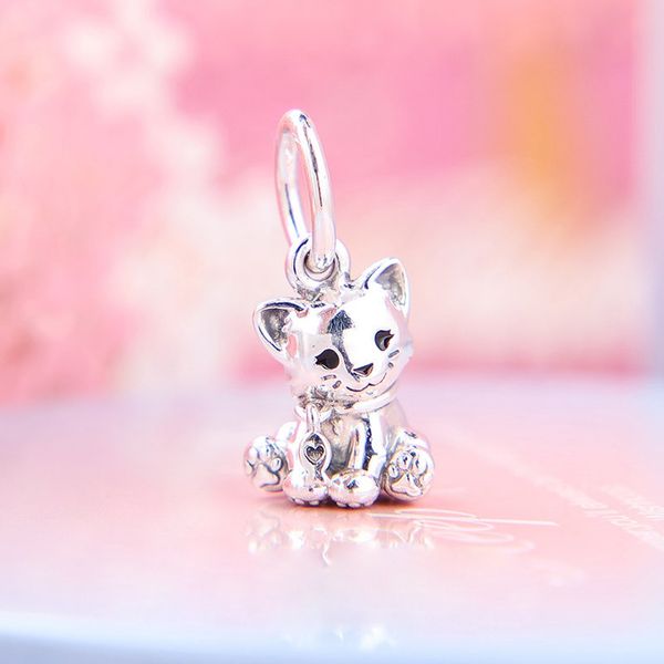 

925 sterling silver valentine's day love note pendant charm bead fits european pandora jewelry charm bracelets, Black