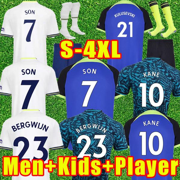 

kane son 22 23 richarlison soccer jerseys kulusevski hojbjerg spence perisic dier lucas romero tottenhames football spurs fans player versio, Black;yellow