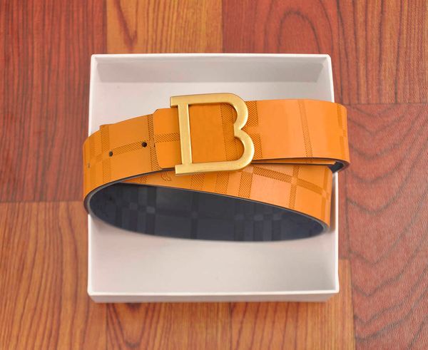 

fashion classic men designer belt gold and silver buckle double sided embossed women belts width 3.8cm high-quality leather belt can be used, Black;brown