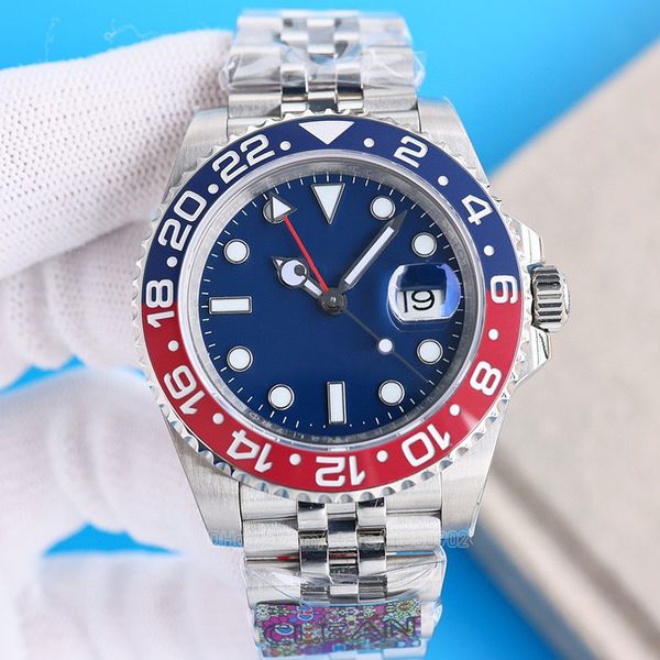 

oro rosa gmt pepsi watch man mens watchs batman mechanical wristwach 40mm automatic movement 3235 jubilee bracelet oyster 2836 904l steel bl, Slivery;brown