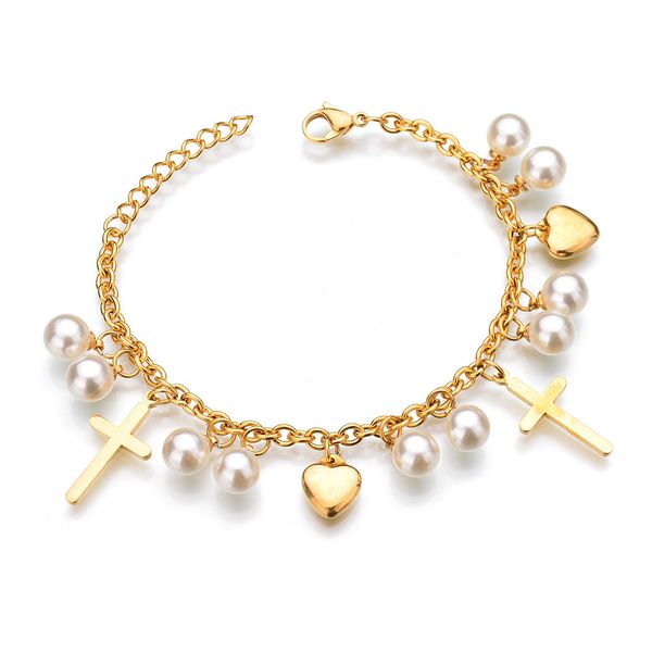 

chic retro women bracelet boho bracelets inlaid with pearls jewelry designer for men jewelry bangle ice out custom chain woman jewellery lad, Golden;silver