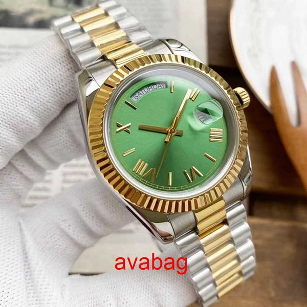 

wristwatches mens watch automatic mechanical watches 41mm full stainless steel gliding casp business wristwatches men wrist watch waterproof, Slivery;brown