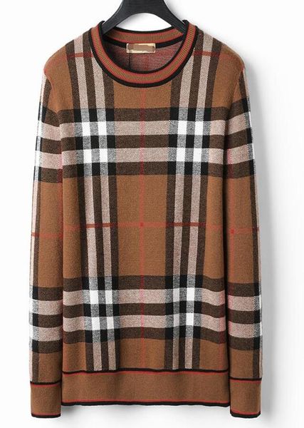 

mens fashion sweaters classic horse pattern pullovers british style casual sweater with stripe printing 2021 autumn warm shirts cc3098687, White;black