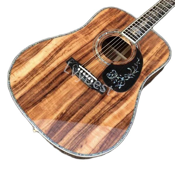 

lvy electric guitar custom cutaway body 41 inch dreadnought koa wood acoustic guitar335m