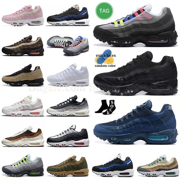 

fashion maxs 95s running shoes og neon greedy 3.0 triple black white running club designer 2022 what the graphic midnight navy blue sneakers