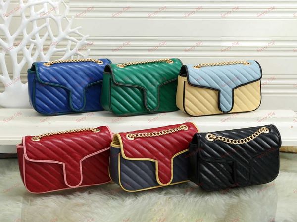 

single chain cross body bag luxury handbags purse classic lady shoulder bags designer folding buckle wallet change pocket