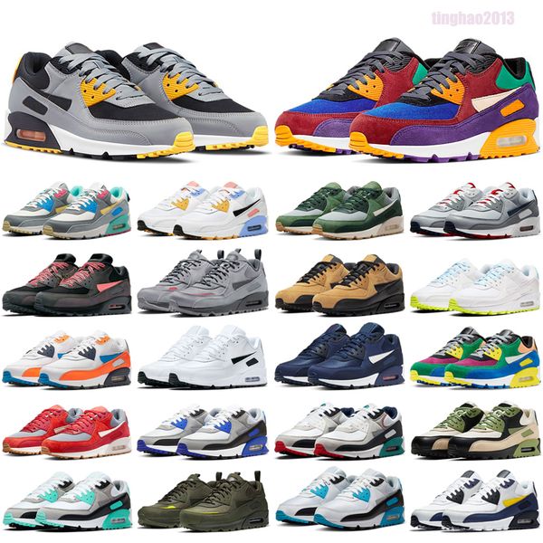 

og designer 90 90s mens running shoes bred total be true camo green grape infrared london men trainers sneakers 36-45