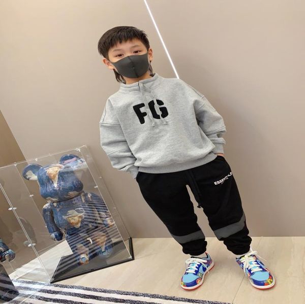 

autumn children039s sets kids boys girls cotton hoodie with pants tracksuits baby boy casual sport clothes6510462, White