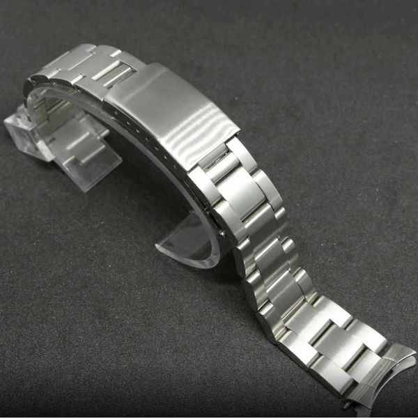 

watch bands stainless steel watch band for rolex strap log water ghost steel belt male old airmaster metal bracelet 19mm 20mm 21mm width t22, Black;brown