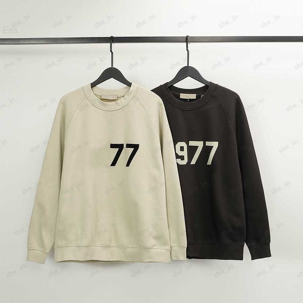 

ess warm hooded hoodies mens womens 22fw fashion streetwear pullover sweatshirts loose couple clothing u60z, Black