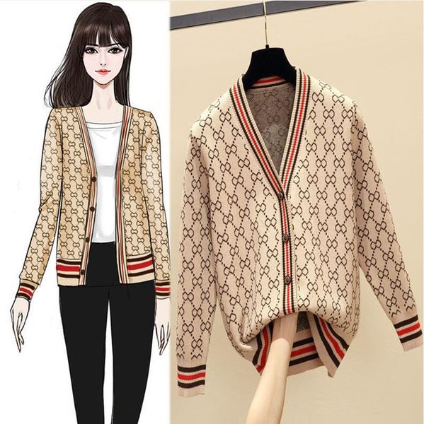 

23ss new women's sweaters brand casual fashion round neck jacquard womens designer sweater, White;black