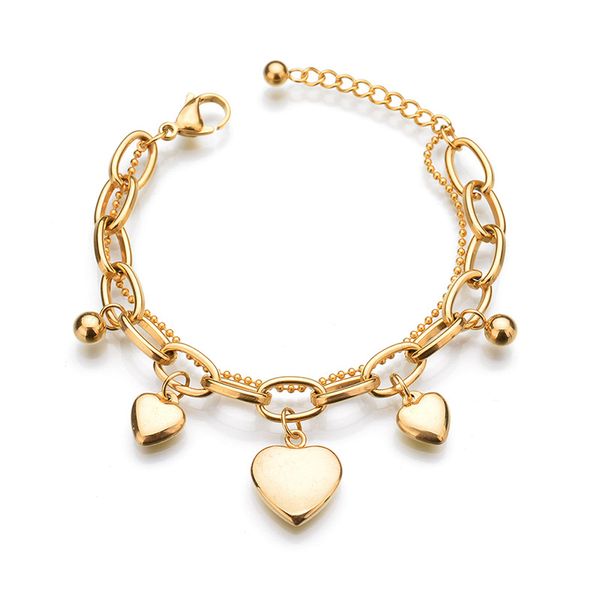 

jewelry bracelet designer bracelets men charm channel luxury wedding wholesale evil eye love heart multilayer engraved letters titanium stee, Golden;silver