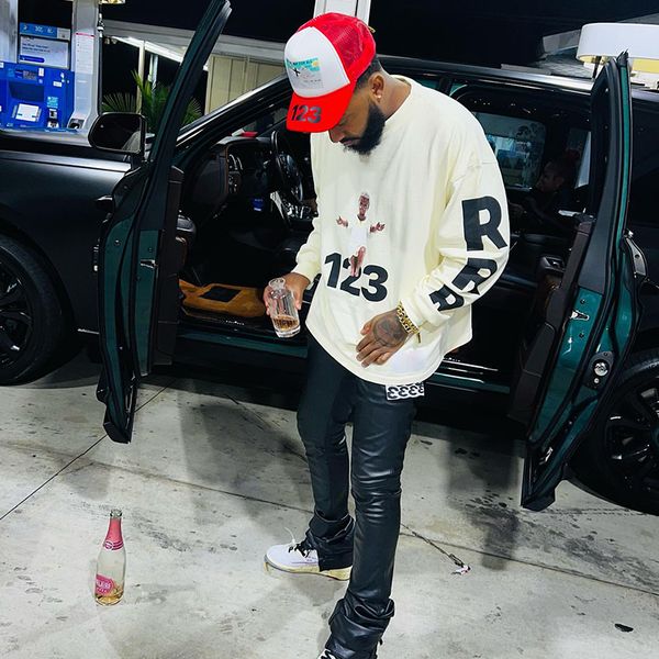 

22fw men's women 123 kids printed tee sweatshirt spring autumn beige long sleeve high street trend crewneck pullover fashion casual swe, Black