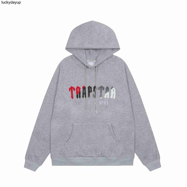 

men's hoodies sweatshirts designer black red gray white embroidery plush hooded sweater loose men hoodie