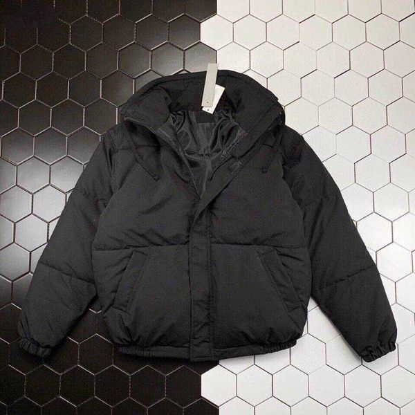 

luxury brand down jacket fogabcd high street reflective down cotton clothes in winter for men and women, Black