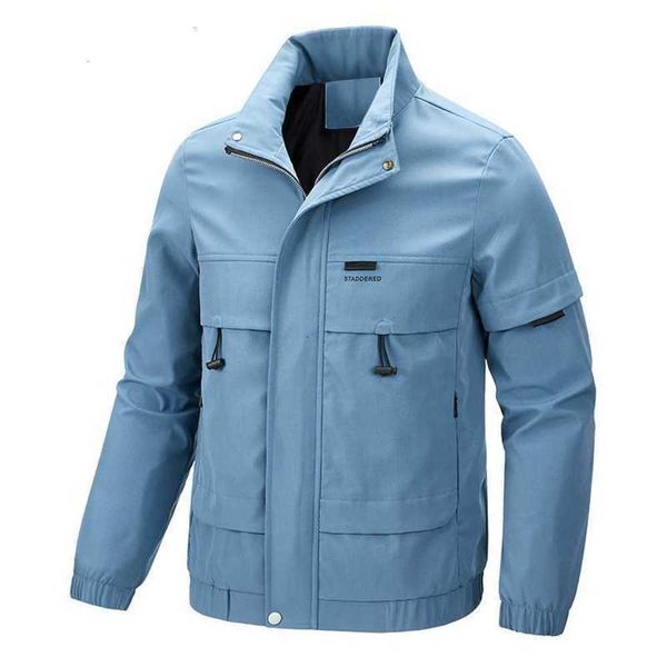 

men's jackets 2022 autumn cotton casual jacket men fashion stand collar solid color thin outwear mens spring zipper baseball clothing6s, Black;brown