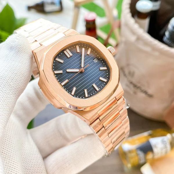 

luxury watchs montre men's watch real cow leather strap high end fully automatic mechanical movement designer watches mineral glass dia, Slivery;brown