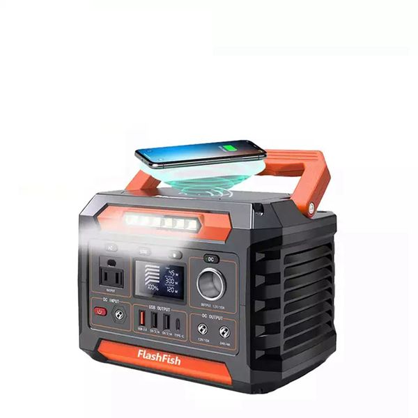 

260w wireless charge solar generator lithium emergency battery charging supply portable power station for camping