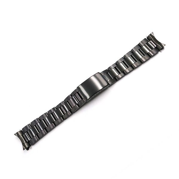 

watch bands rolamy 13 17 19 20mm watch band strap wholesale 316l stainless steel tone rose gold silver watchband oyster bracelet for dayjust, Black;brown