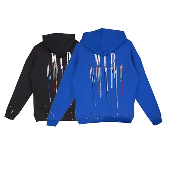 

men's hoodies mens designer hoodie women pullover stylist jacket print sweatshirts streetwear for european and american size, Black
