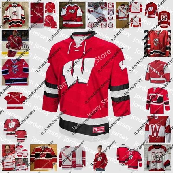 

college hockey wears new college hockey wears ncaa wisconsin badgers stitched college hockey jersey 28 shay donovan 29 ben garrity 31 camero, Black