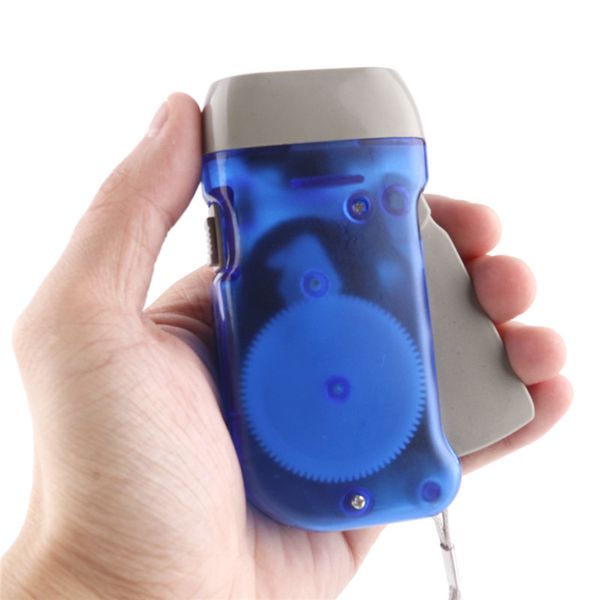 

outdoor 3 led hand press no battery wind up crank dynamo flashlight light torch camping portable flash light