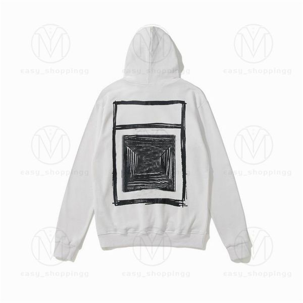 

hoodies mens womens fashion streetwears man s pullover winter sweatshirts loose hooded offs designers clothing high1 quality street print wh, Black