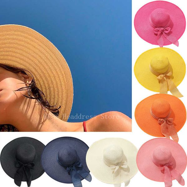 

beanie/skull caps new women summer visors hat foldable sun hat wide large brim beach hats straw hat uv protection travel cap lady cap female, Blue;gray