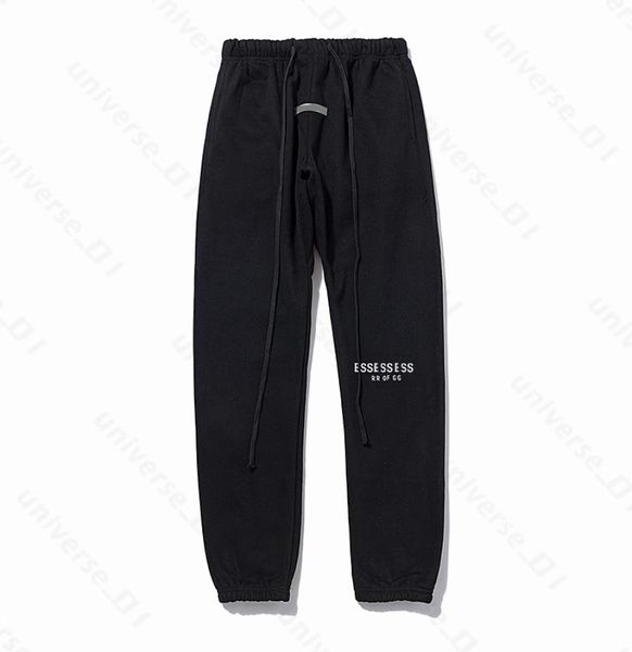 

designers reflective pants trousers mens winter casual matcha green coffee brown drawstring sweatpants men womens jog9420798, Black
