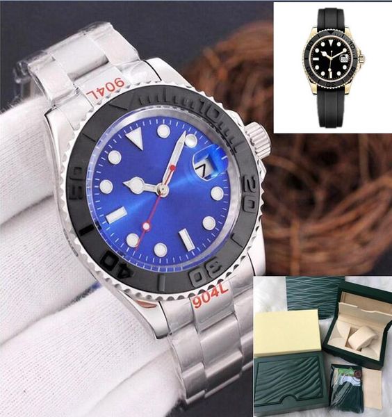 

dropshipping men' watch 40mm black dial master automatic mechanical wristwatch sapphire glass stell folding strap luminous waterproof w, Slivery;brown