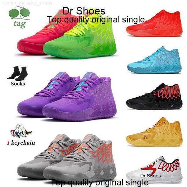 

lamelo ball shoes mb.01 lo mens basketball shoe rick and morty 1of1 galaxy buzz queen city rock ridge grey not from here red blast sports