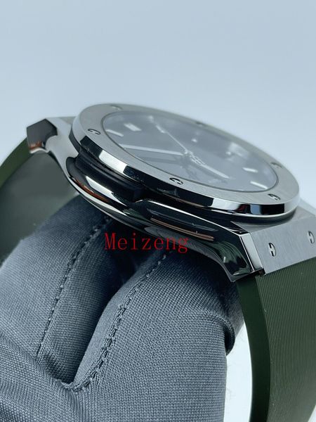 

luxury wristwatch 42mm titanium case green men's automatic watch watches no box, Slivery;golden