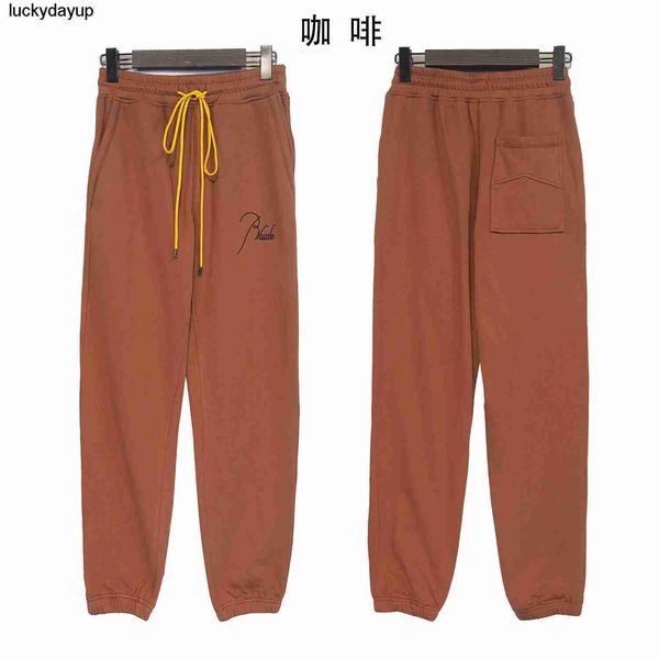 

men's pants rhude designer terry pants fashion brand casual loose men's winter streetwear pants, Black