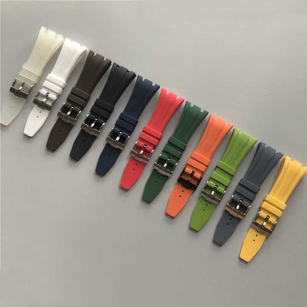

watch bands waterproof silicone watch band for ga 2100 ga2110 modified 3rd 4th generation bracelet with pin buckle 27mm rubber strap t221213, Black;brown