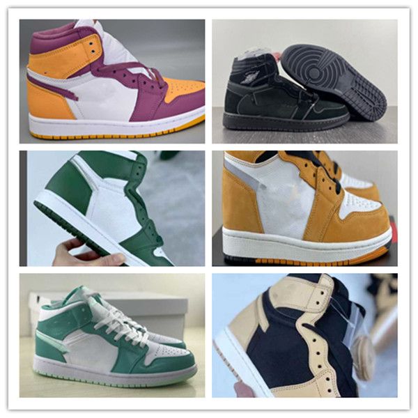 

1 high og 1s men women basketball shoes white grey black sail athletic fashion des chaussures outdoor sports trainers sneakers size 36-45