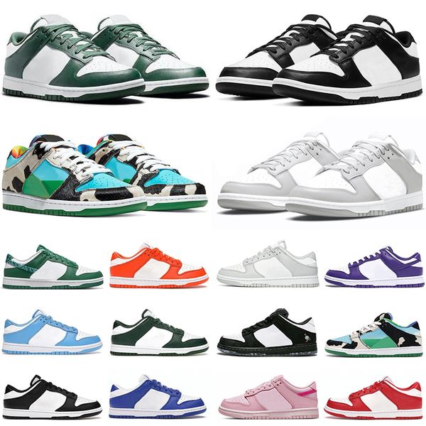 

2023 mens womens running shoes low white black panda grey fog unc gai varsity green apple laser orange syracuse coast candy mens flat sports